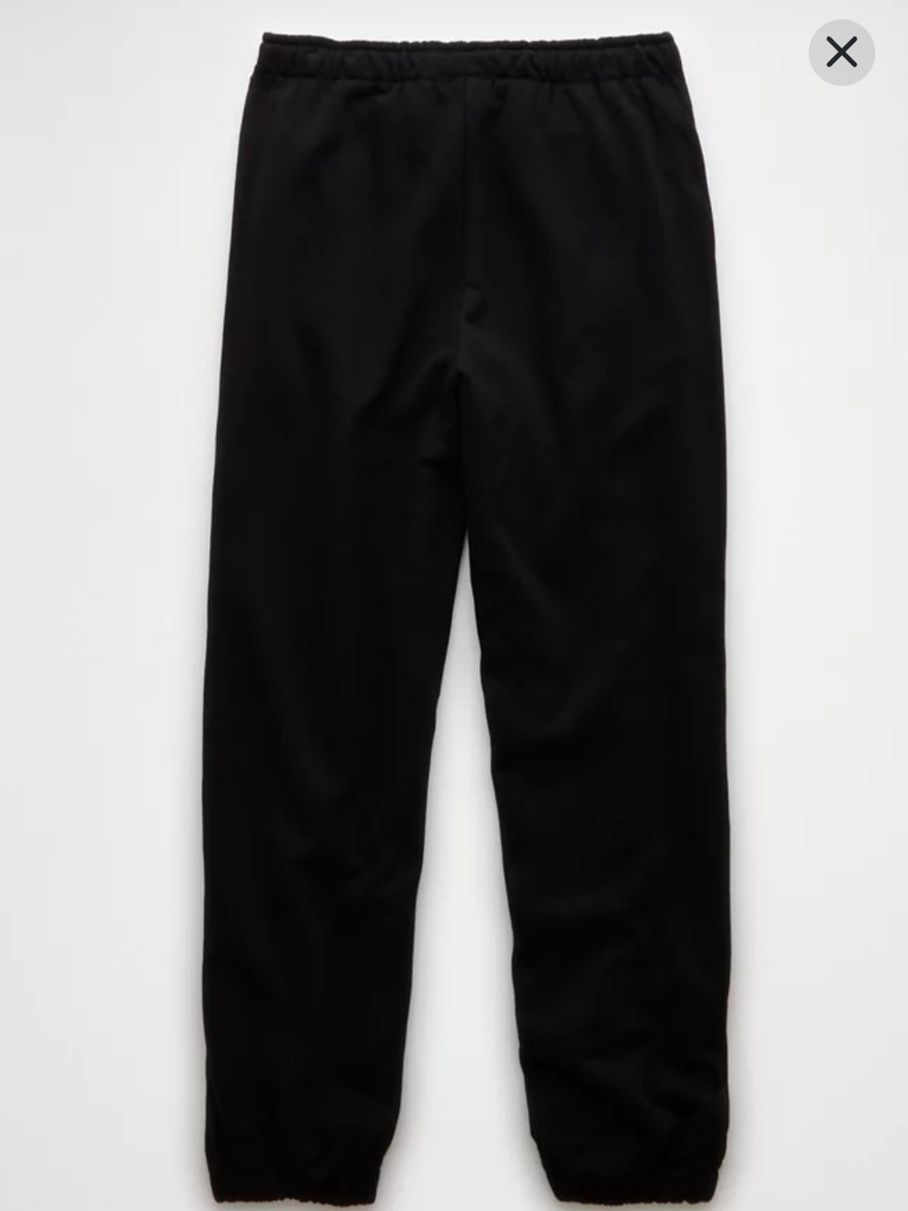 American Eagle Outfitters Black Wide-Leg Drawstring Sweatpants - Picture 2 of 3
